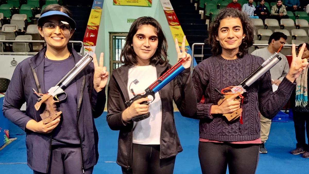 Shooting Esha Singh tops women’s air pistol The Hindu
